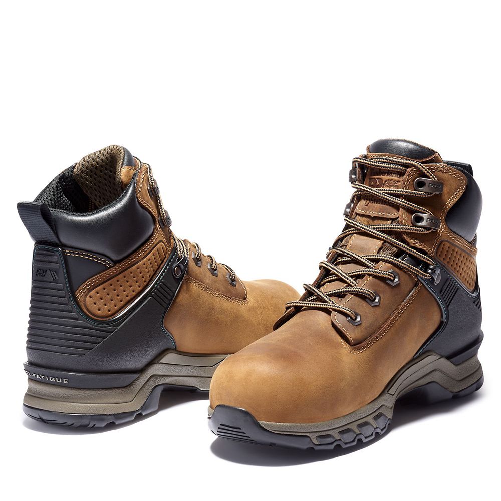 Timberland Μποτακια Εργασίας Γυναικεια Καφε/Μαυρα - Pro® Hypercharge 6-Inch Composite-Toe Waterproof